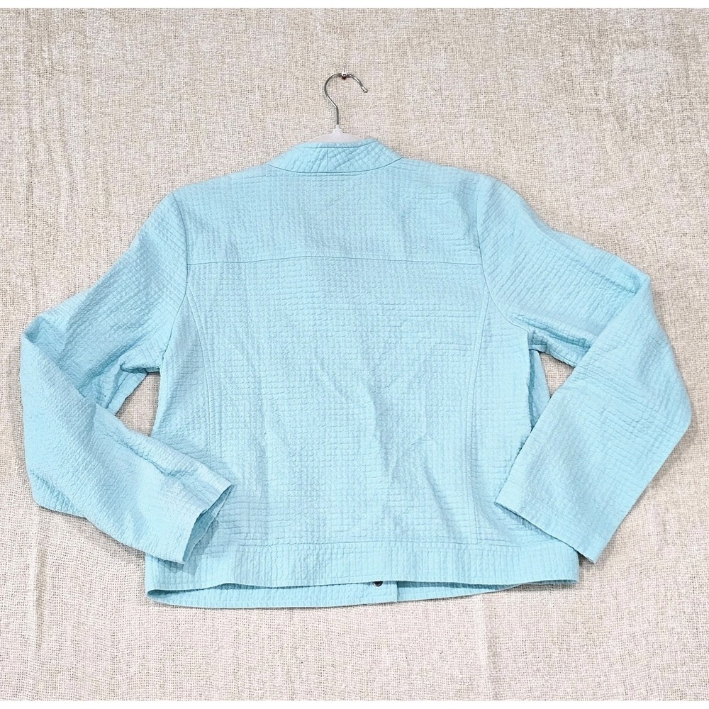 EILEEN FISHER- 100% Cotton Waffle Knit Sport Jacket Sz. Petite Small